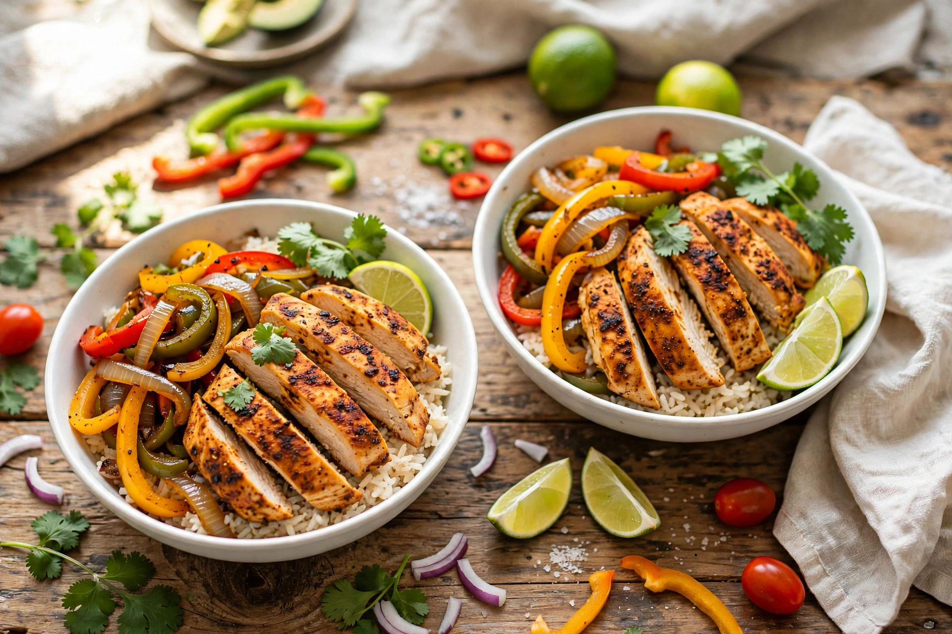 15-Minute Chicken Fajita Bowls
