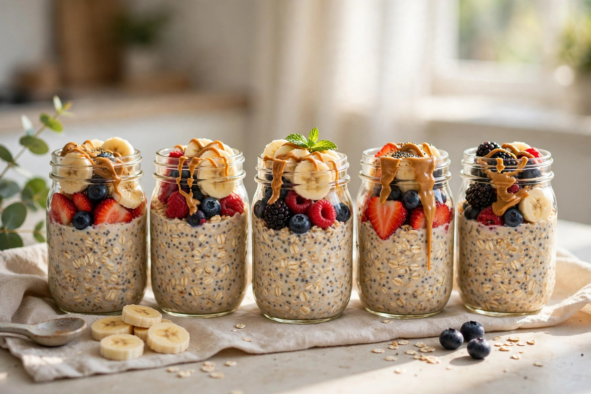 Overnight Oats 5 Ways
